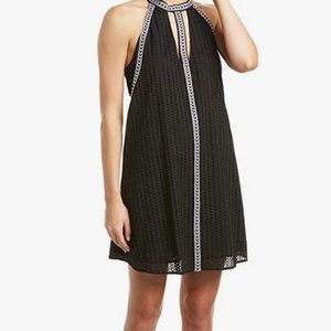 BCBGMaxAzria Black Dress with White Braided Trim